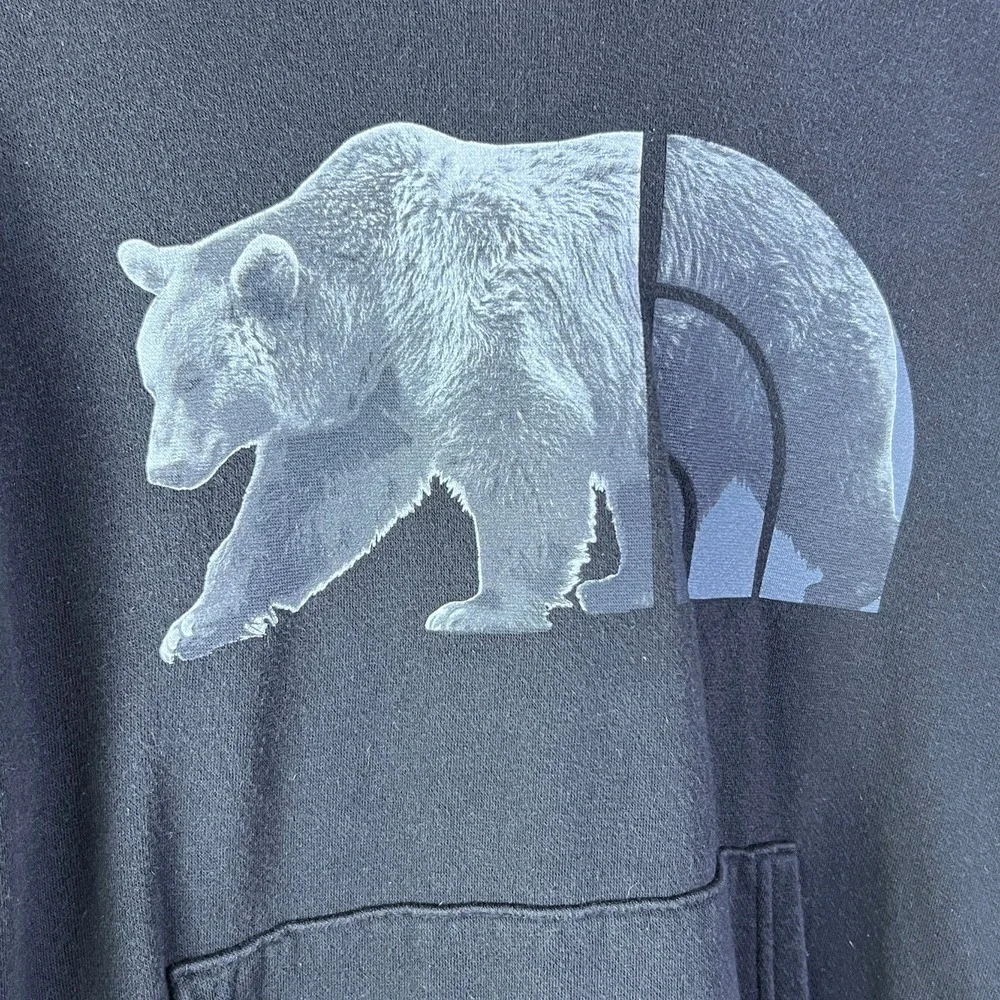 The North Face Bear Graphic Hoodie Men's Medium Black Gorpcore 2020s